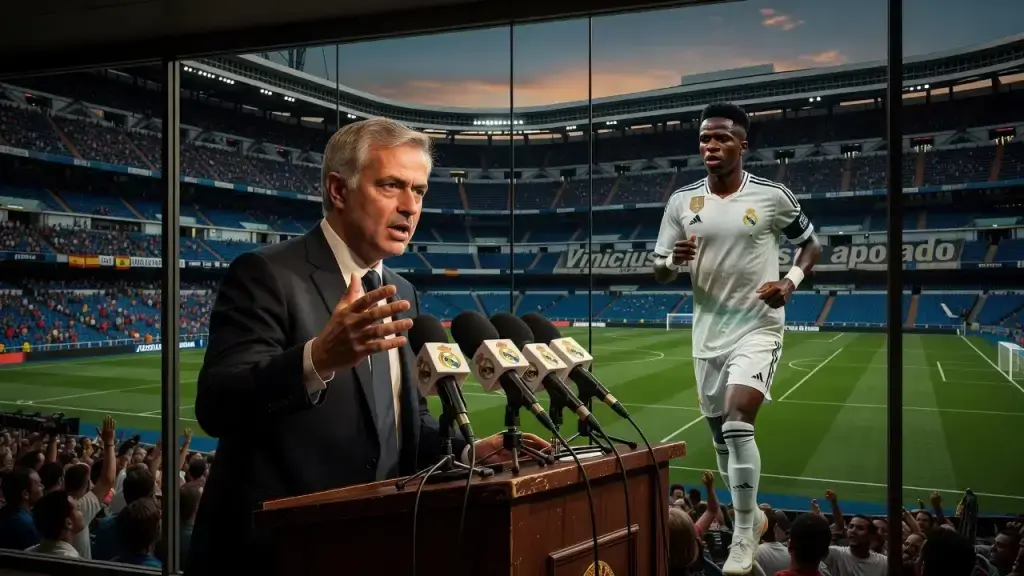 Mourinho Defende Vinicius Junior e Pede Paciência no Bernabéu
